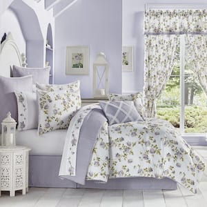 Rosemary Lilac Lilac Polyester Queen 4-Piece Comforter Set