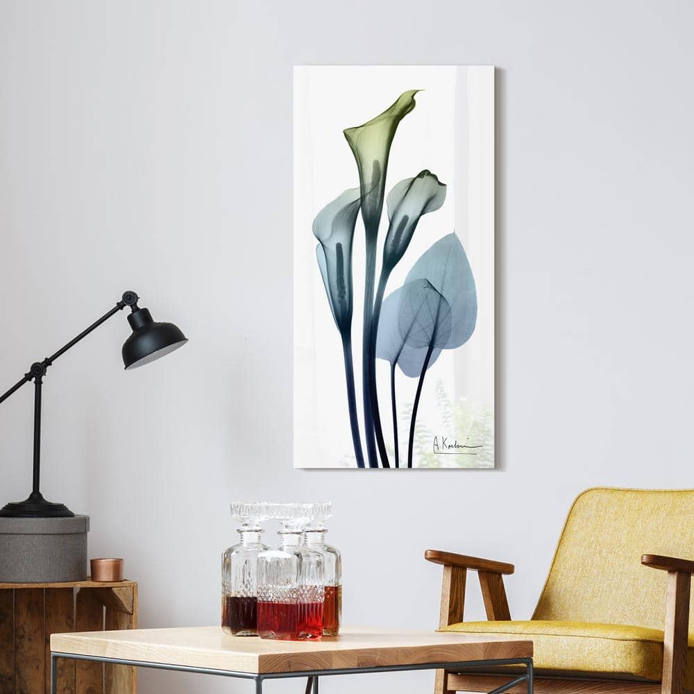 Calia Lily X-Ray Tempered Glass Wall Art, 24" x 48"