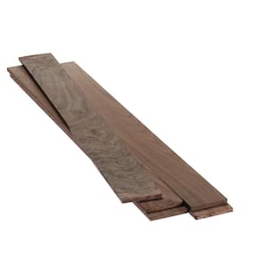 1/4 in. x 2.5 in. x 4 ft. Walnut S4S Hardwood Hobby Board (5-Pack)