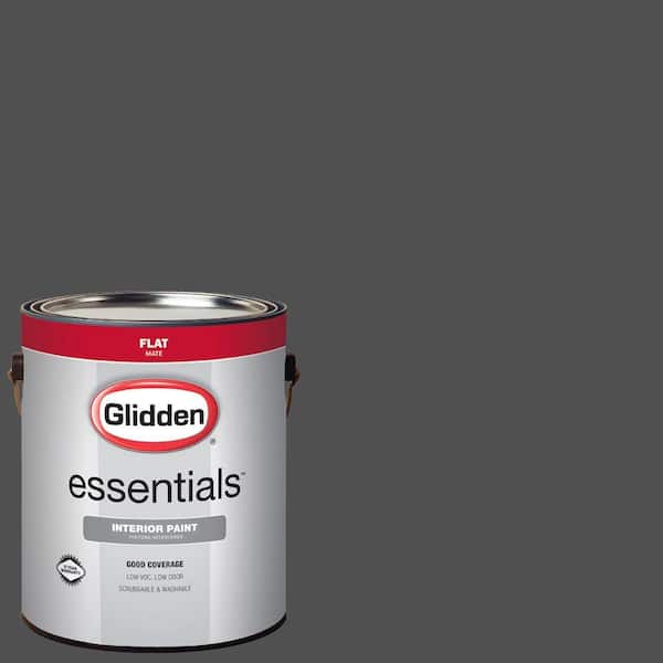 Glidden Essentials 1 gal. #HDGCN65U Grey Metal Flat Interior Paint ...