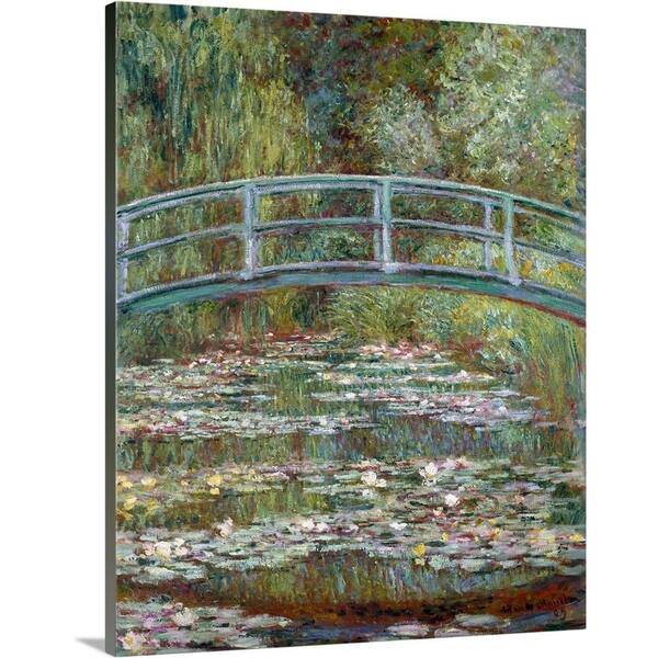 Greatbigcanvas Bridge Over A Pond Of Water Lilies By Claude Monet Canvas Wall Art 24 16x The Home Depot