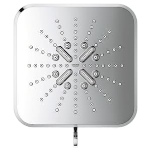 Rainshower SmartActive 3-Spray Patterns 1.75 GPM 6.5 in. Square Wall Mount Fixed Shower Head in StarLight Chrome