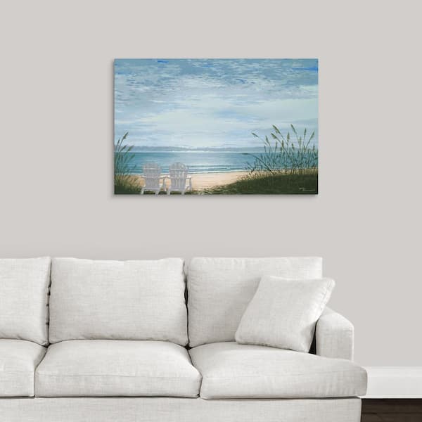 "Beach Chairs" by Bruce Nawrocke Canvas Wall Art