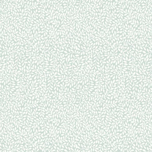 Laura Ashley Little Vines Duck Egg Unpasted Removable Wallpaper Sample