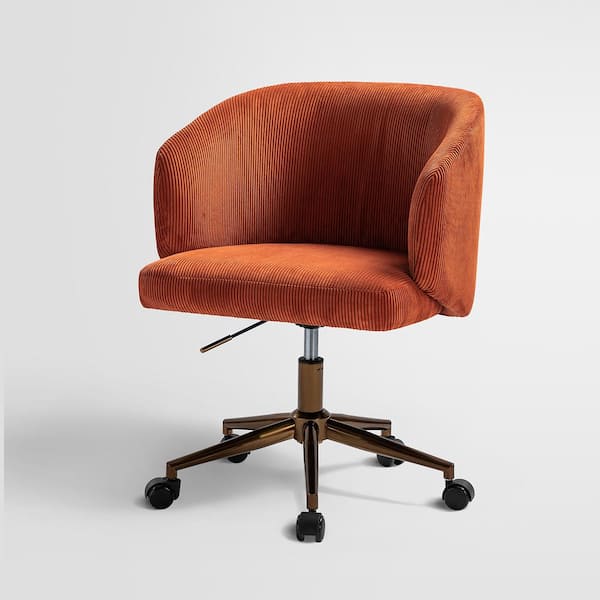 Rust velvet 2024 office chair