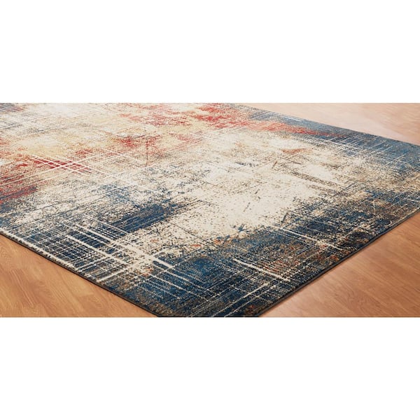 Theory Multi-Colored 10 ft. x 12 ft. Abstract Area Rug