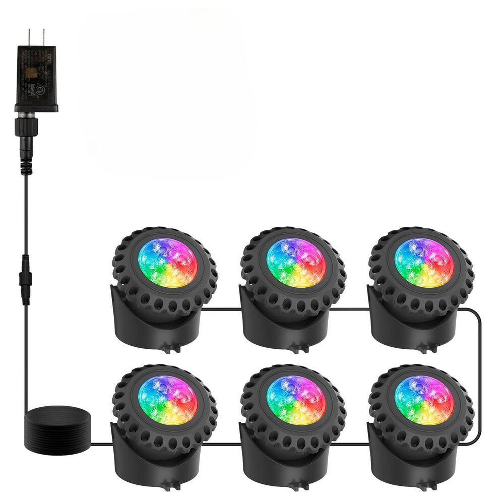 phyfalip T-SUN Color Changing LED Pond Lights Underwater Submersible ...