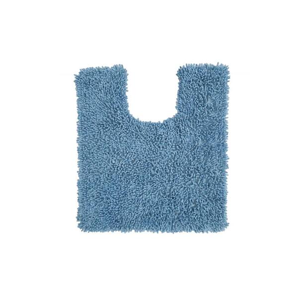 HOME WEAVERS INC Fantasia Bath Rug 100% Cotton Bath Rugs Set, 20 in. x20 in. Contour, Blue