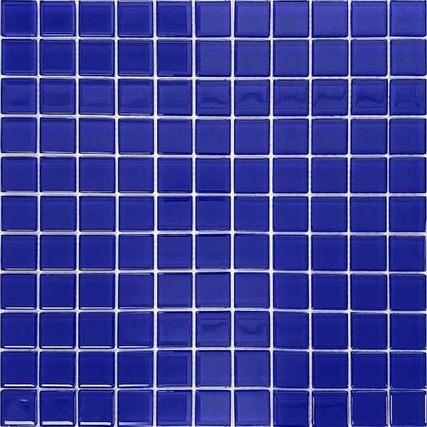 Apollo Tile Blue 4 in. x 5 in. Polished Glass Mosaic Tile Sample (0.13 sq. ft./Piece)