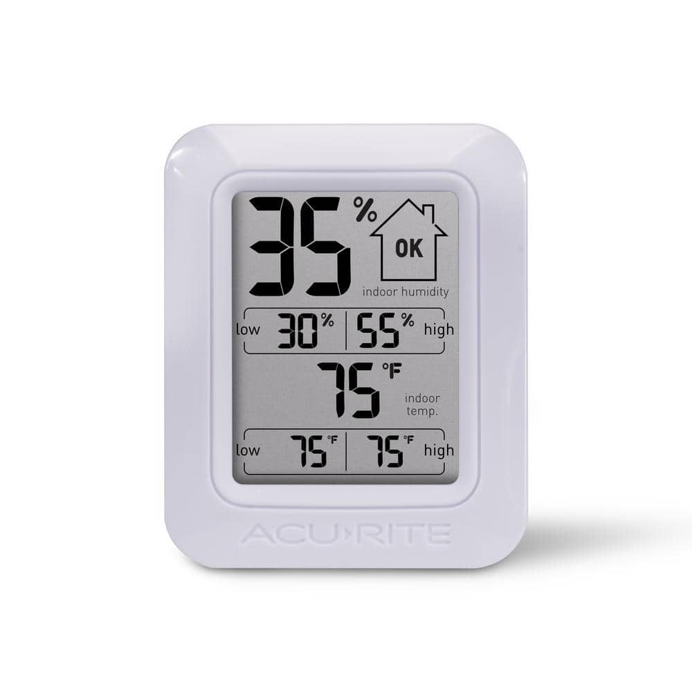 AcuRite 00325 Indoor Thermometer with Digital Hygrometer and Humidity Gauge 