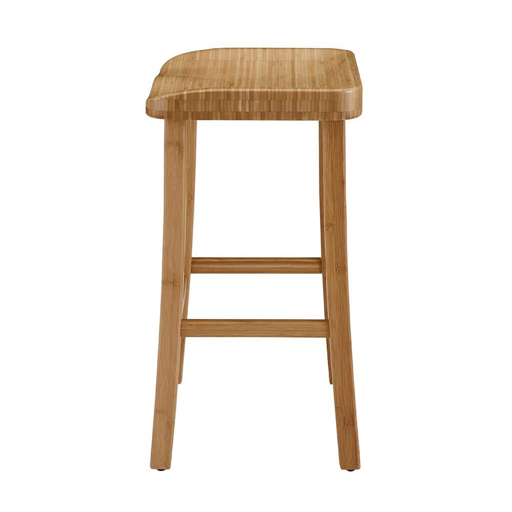 Caramelized Bamboo Saddle Style Counter Stool