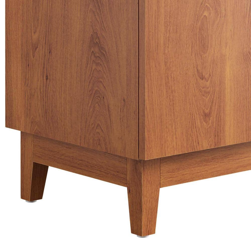 Miles 24" Walnut Bathroom Vanity Cabinet with Asymmetrical Doors