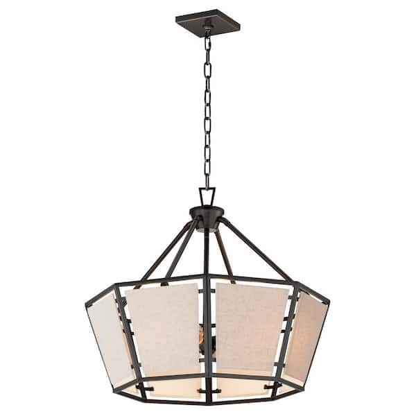 Maxim Lighting Montauk 4-Light Black Chandelier 20265 - The Home Depot