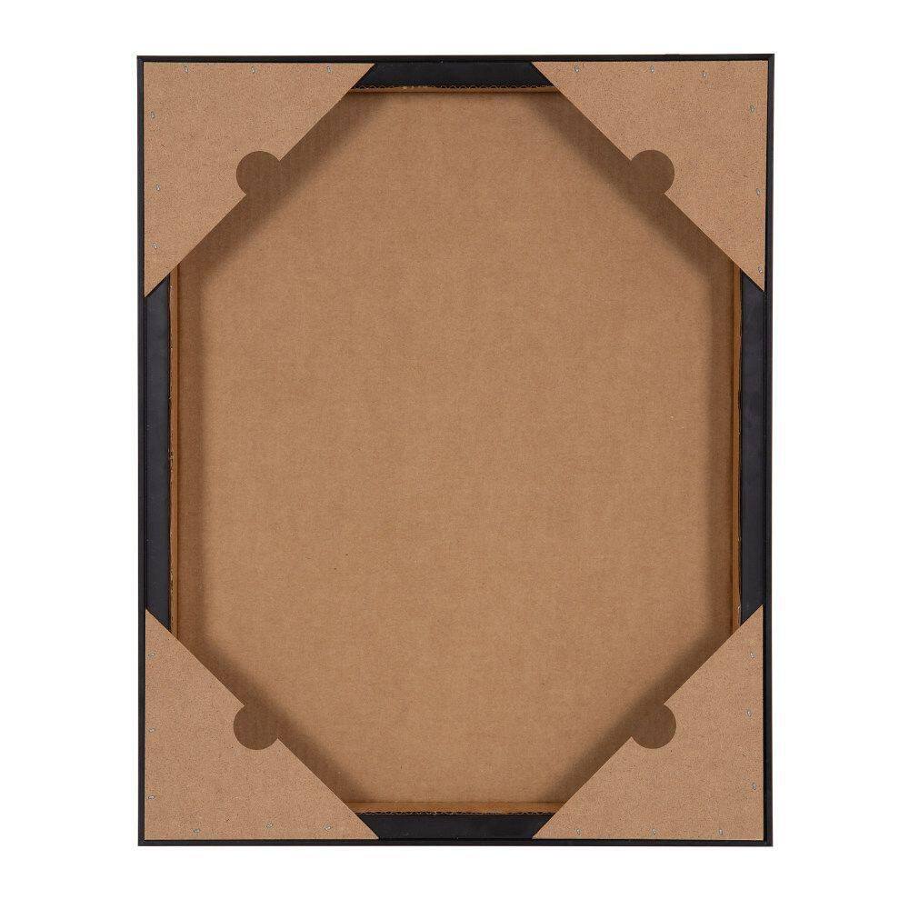 Colorful Geometric Abstract Canvas Print with Natural Frame