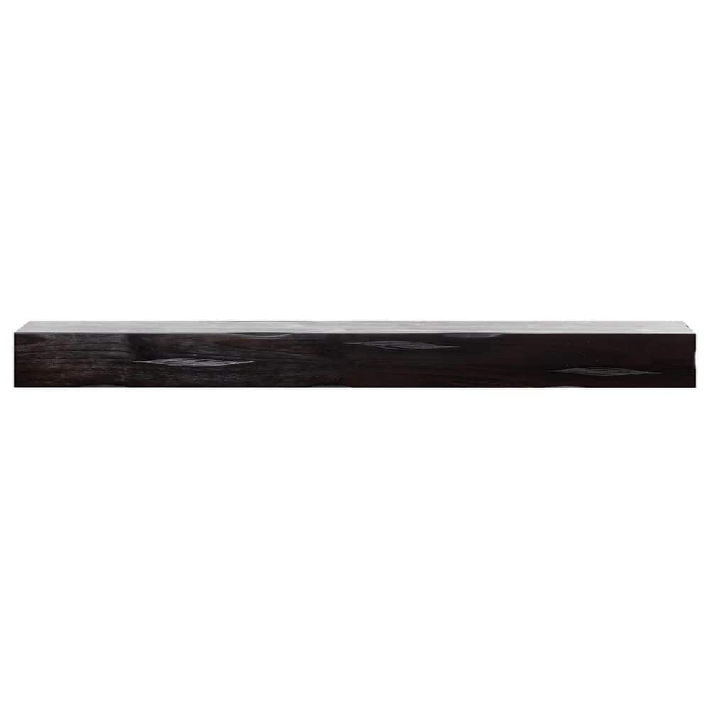 Breckenridge Coffee Bean Stain Rustic Distressed 72 in. Wood Fireplace Cap-Shelf Mantel price history on PriceWatchPro