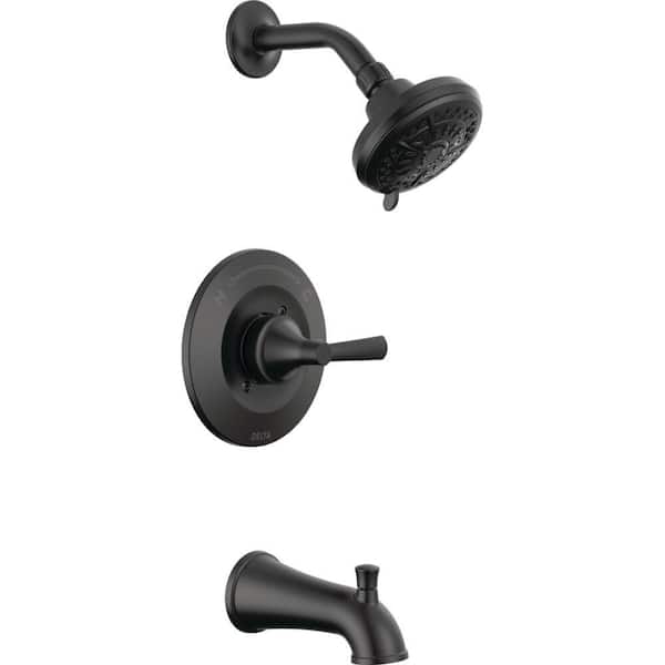 Delta Casara Single-Handle 6-Spray Tub and Shower Faucet in Matte Black (Valve Included)