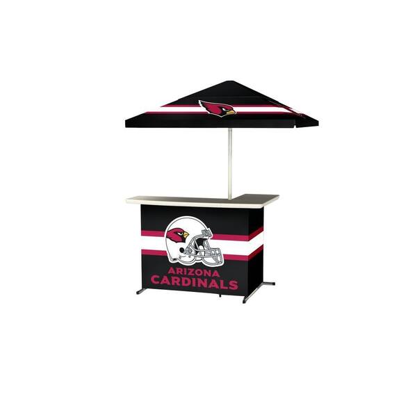 Best of Times Arizona Cardinals All-Weather L-Shaped Patio Bar with 6 ft. Umbrella