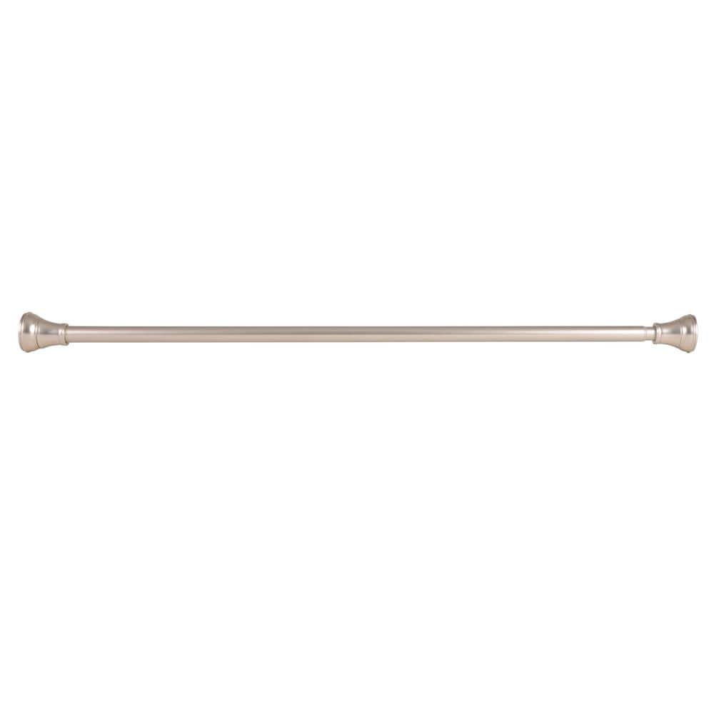 72" Brushed Nickel Aluminum Decorative Tension Shower Rod