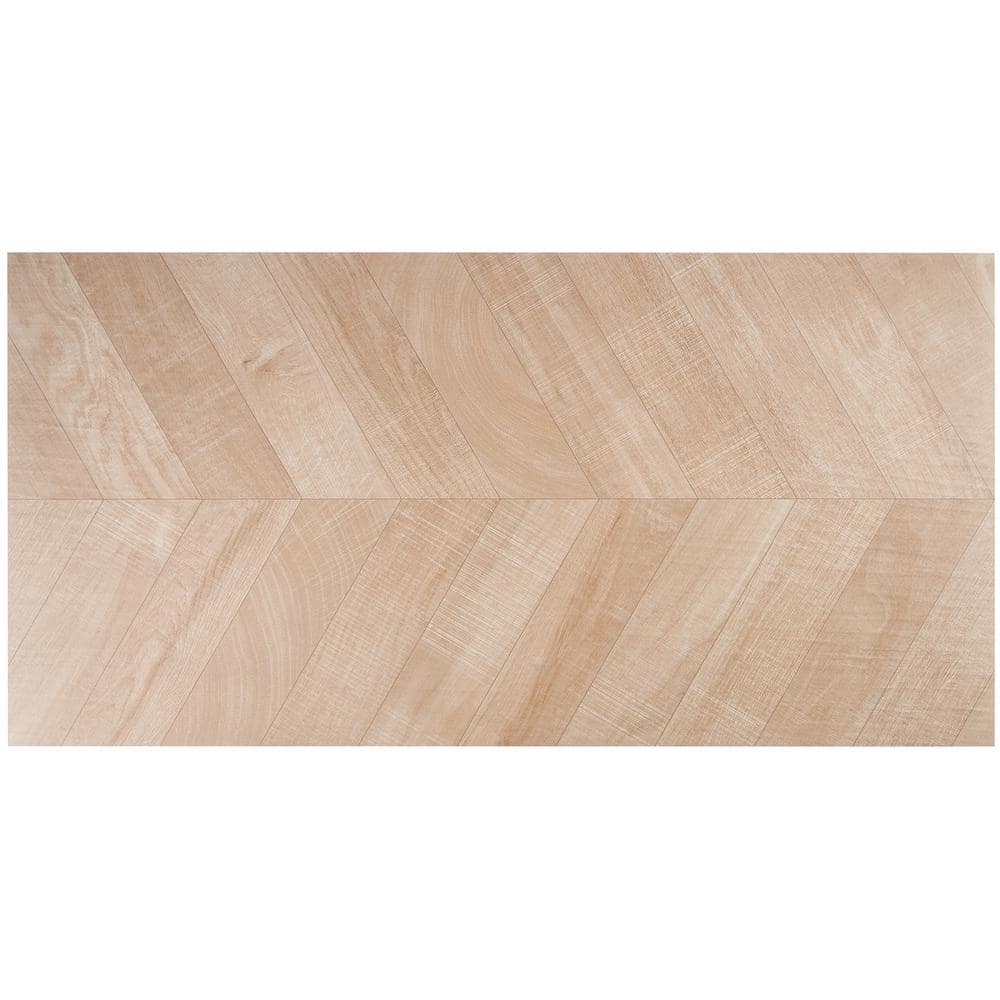 Maple Brown 24x48 Matte Porcelain Chevron Floor and Wall Tile