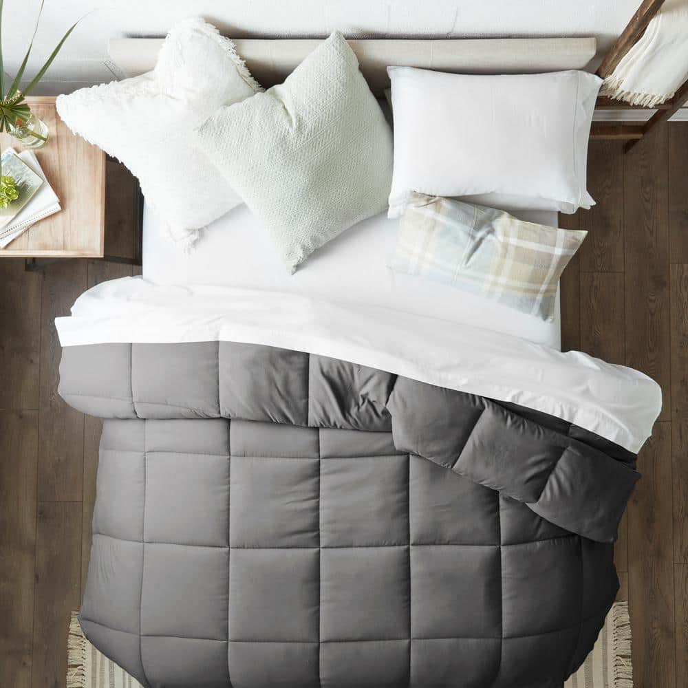 Gray King Down Alternative Microfiber Comforter Set