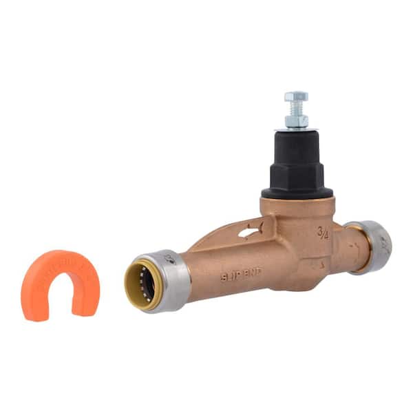 3/4 in. Brass Slip Direct Push-to-Connect EB45 Pressure Regulating Valve Poly Top