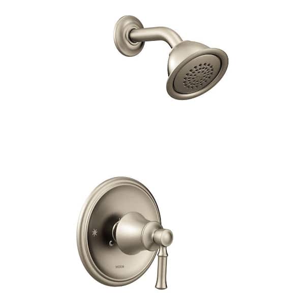 MOEN Dartmoor Posi-Temp Single-Handle Wall-Mount Shower Only Faucet Trim Kit in Brushed Nickel (Valve Not Included)