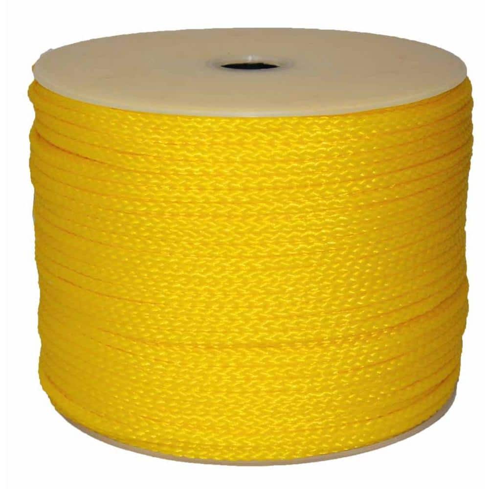 t.w . Evans Cordage 27-301 1/4-Inch by 250-Feet Hollow Braid Polypro Rope, Yellow