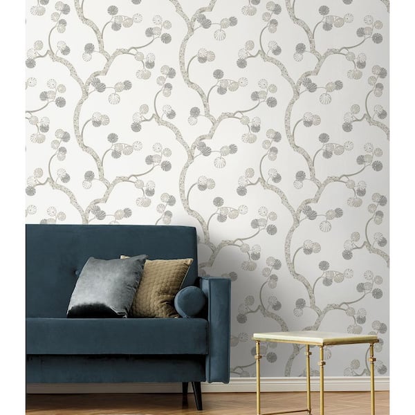 31.35 sq. ft. Snowbound Woodland Whimsy Vinyl Peel and Stick Wallpaper Roll