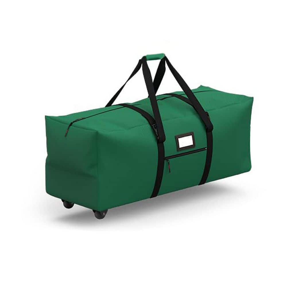 Green Waterproof Rolling Wheels Artificial Tree Storage Bag Reinforced Handles Dual Zippers for Trees Up to 9 ft. price history on PriceWatchPro