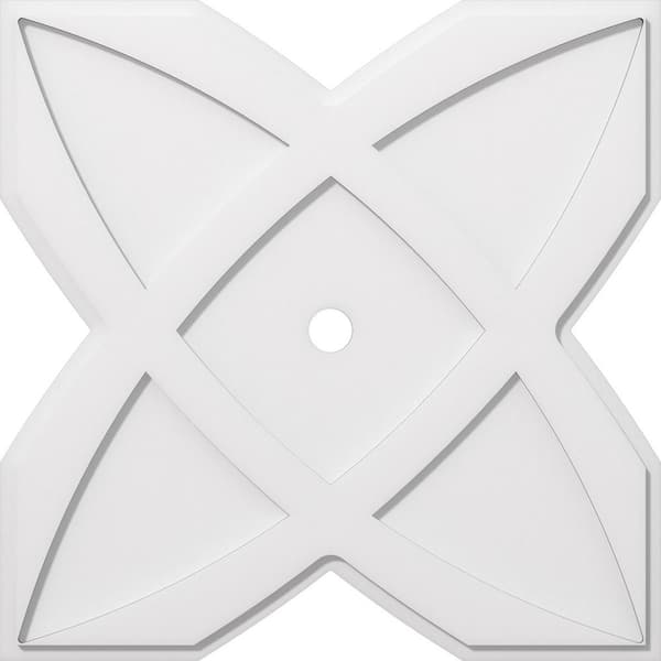 Ekena Millwork 1 in. P X 10-1/2 in. C X 30 in. OD X 2 in. ID Titus Architectural Grade PVC Contemporary Ceiling Medallion