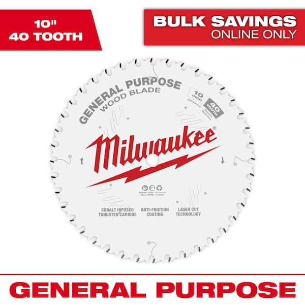 Milwaukee 10 in. x 40-Tooth General Purpose Circular Saw Blade
