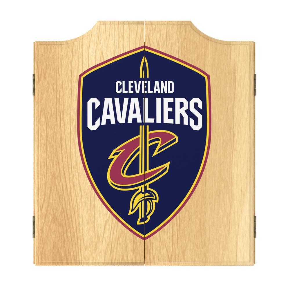 Cleveland Cavaliers Logo 20.5 in. Dart Board with Cabinet, Darts and Scoreb