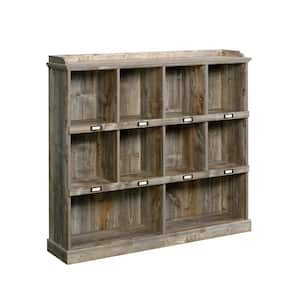 Granite Trace 47 in. Rustic Cedar Engineered Wood 3-Shelf Cubby Bookcase