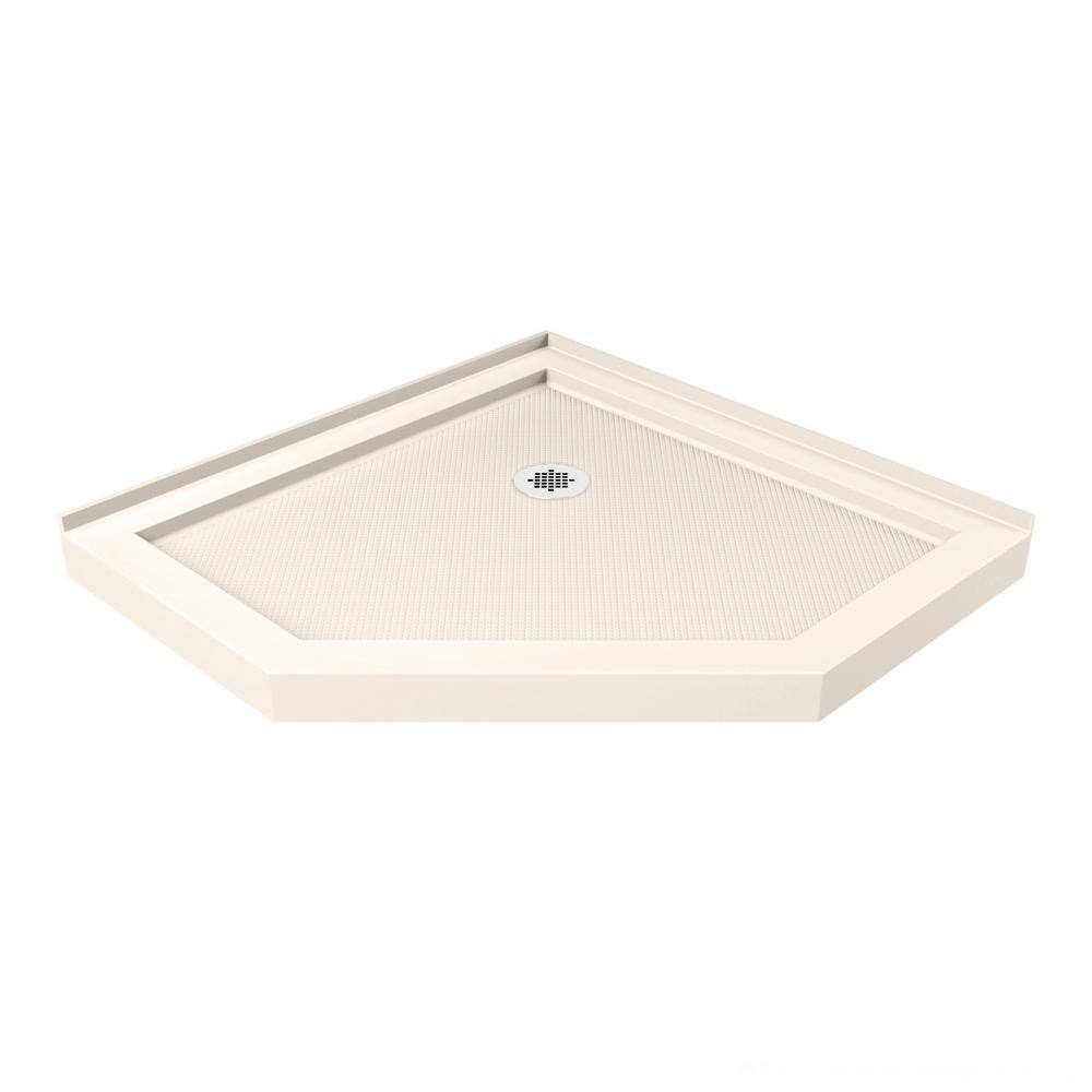 Prism 42" Frameless Neo-Angle Shower Enclosure with Brushed Nickel Hardware