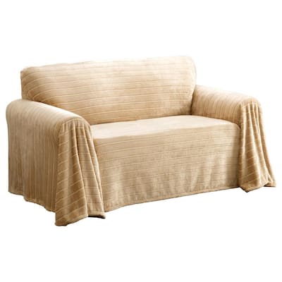 Nolan Cozy Linen Polyester Fits on Loveseat Cover 1-Piece