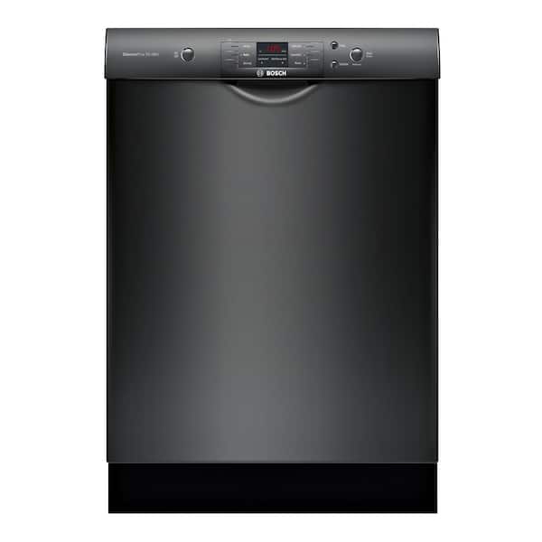 Bosch 100 Series 24 in. Black Front Control Tall Tub Dishwasher with Hybrid Stainless Steel Tub and Utility Rack, 50dBA