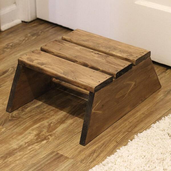 Houseworks Unfinished Wood Decor Slatted Stool