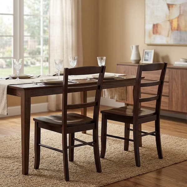 International Concepts Madrid Rich Mocha Wood Dining Chair (Set of