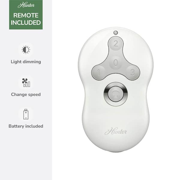 Hunter - Dempsey 52 in. LED Indoor Brushed Nickel Ceiling Fan with Light and Remote