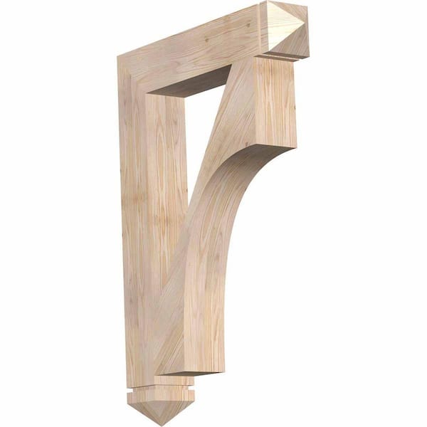 Ekena Millwork 5.5 in. x 44 in. x 32 in. Douglas Fir Westlake Arts and Crafts Smooth Bracket