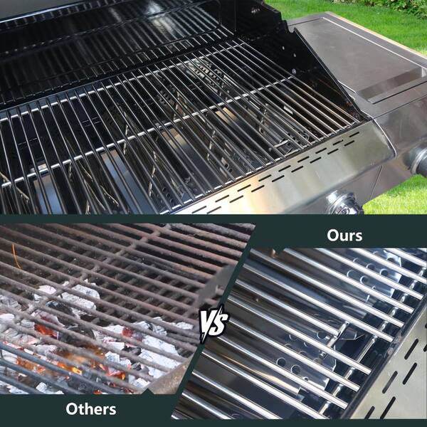 Nexgrill 6 Burner Replacement Kit - 3 Cooking Grates, 6 Heat
