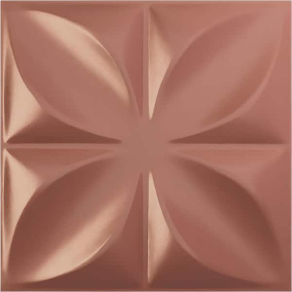 Ekena Millwork 19-5/8"W x 19-5/8"H Alexa EnduraWall Decorative 3D Wall Panel, Champagne Pink (12-Pack for 32.04 Sq.Ft.)