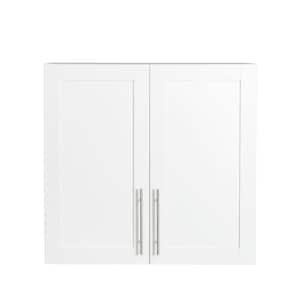 31.5 in. W x 11.81 in. D x 29.92 in. H Bathroom Storage Wall Cabinet in White, Stackable Wall Mounted Storage Cabinet