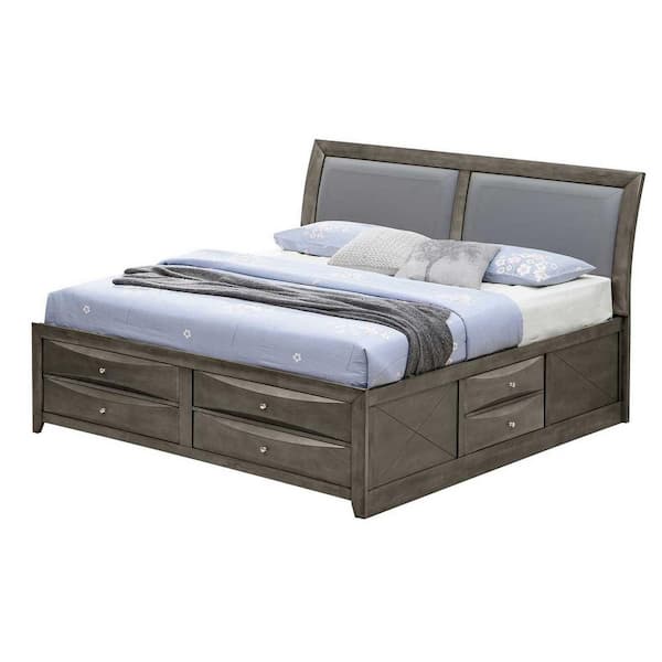 AndMakers Marilla Gray Queen Panel Beds