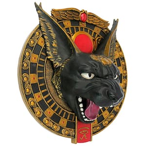 10.5 in. x 10 in. Bad Tempered Bastet Egyptian Cat Wall Plaque