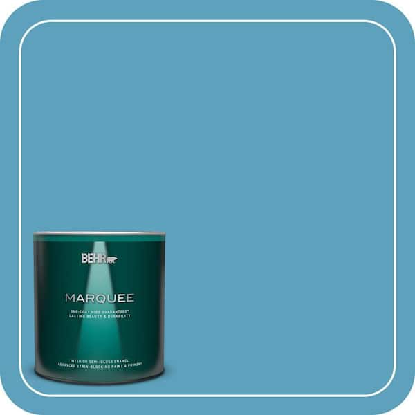 BEHR MARQUEE 1 qt. #540D-5 Tropical Splash Semi-Gloss Enamel Interior Paint & Primer