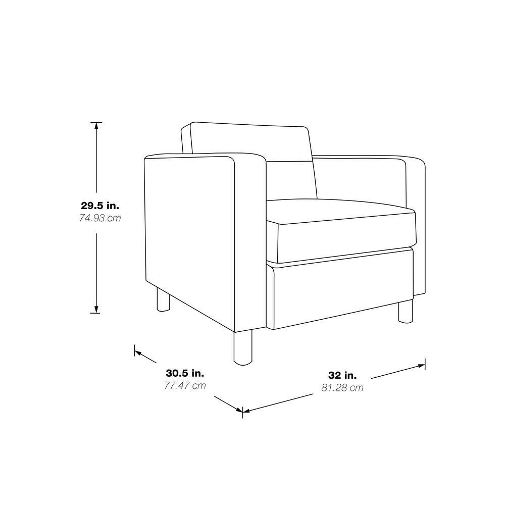 Contemporary Black Faux Leather Barrel Accent Chair with Silver Metal Legs