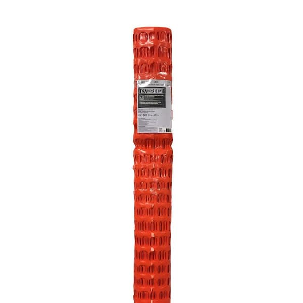 Everbilt 4 ft. x 50 ft. Orange PVC Snow Fence