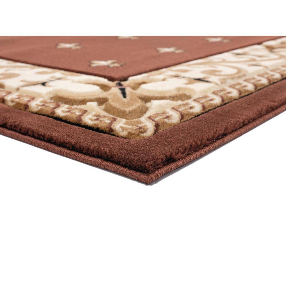 Bristol Brown Synthetic Stain-Resistant Rectangular Area Rug 5' x 8'