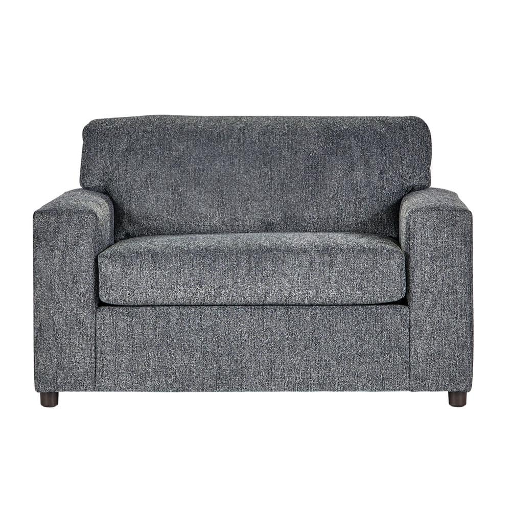 Ash Gray Transitional Oversized Accent Chair with Manufactured Wood Frame